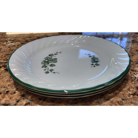 Corelle Callaway Ivy White with Green Ivy (Qty 3) Bread Plates 7 1/4" - Picture 7 of 15